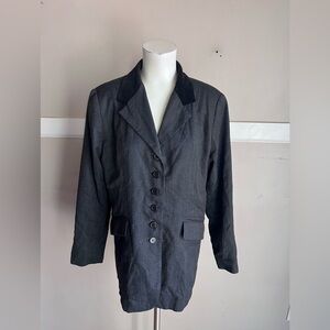 Elegant Charcoal Women's Blazer